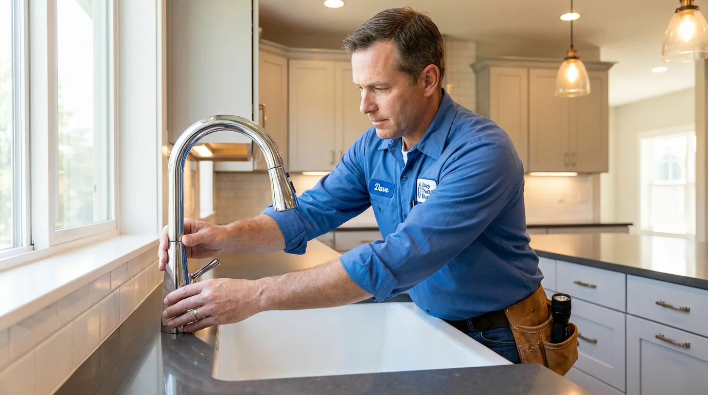 Kitchen faucet installation by Johns Plumbing LLC in Griffith